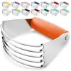 Zulay Kitchen Stainless Steel Dough Blender, Pastry Cutter, Heavy Duty Pastry Blender And Dough Cutter With Blades