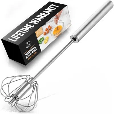 Zulay Kitchen Stainless Steel Egg Beater Whisk Mixer