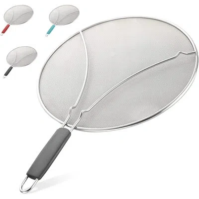 Zulay Kitchen Stainless Steel Splatter Screen Stops Almost 100% Of Hot Oil Splash 13 Inch In Gray