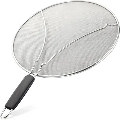 Zulay Kitchen Stainless Steel Splatter Screen Stops Almost 100% Of Hot Oil Splash In Black;steel