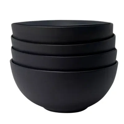 Zulay Kitchen The Contour Bowl - Set Of 4 In Slate Blue
