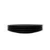 Zulay Kitchen The Contour Dinner Plate - Set Of 4 In Black