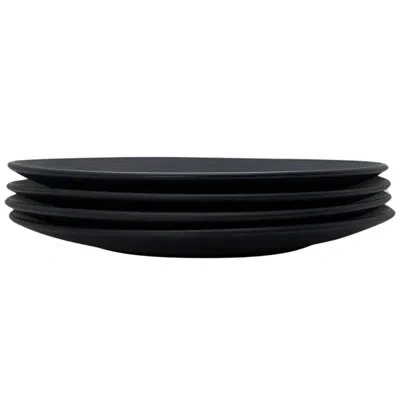 Zulay Kitchen The Contour Dinner Plate - Set Of 4 In Brown
