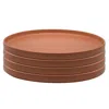 Zulay Kitchen The Rim Dinner Plate - Set Of 4 In Multi