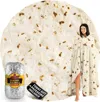 Zulay Kitchen Tortilla Throw Blanket With Drawstring Bag, 71 Inch