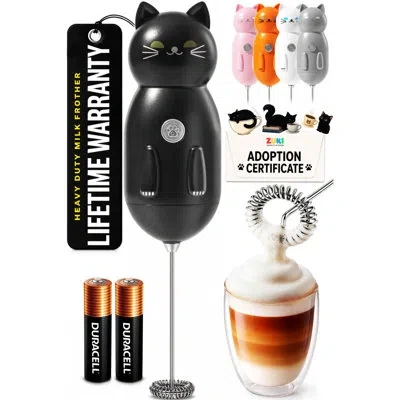 Zulay Kitchen Zuki Cat Frother With Fun Stickers Included In Multi