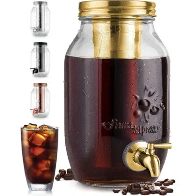 Zulay Kitchen Zulay 1.5l Cold Brew Coffee Maker - Thick Glass Carafe & Stainless Steel Filter For Coffee & Tea In Silver