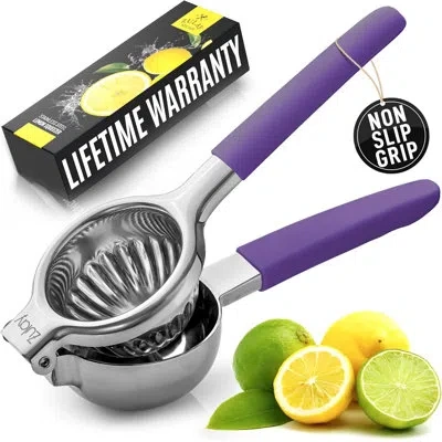 Zulay Kitchen Zulay Lemon Squeezer Stainless Steel With Premium Heavy Duty Solid Metal Squeezer Bowl And Food Grad