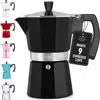 Zulay Kitchen Zulay Moka Pot Espresso Stovetop Coffee Maker - 9 Espresso Cups In Black