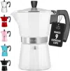 Zulay Kitchen Zulay Moka Pot Espresso Stovetop Coffee Maker - 9 Espresso Cups In White
