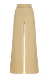 Zulu & Zephyr Exclusive La Isla Lurex Knit High-waist Pants In Gold