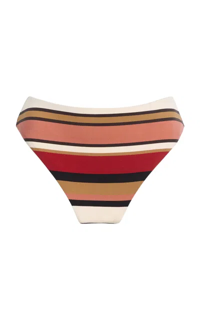 Zulu & Zephyr High-waisted Full Bikini Brief In Multi