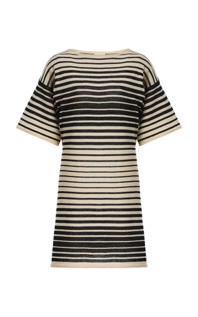 Zulu & Zephyr Ombre Striped Knit Mini Dress In Multi