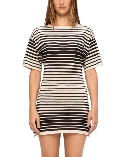 Zulu & Zephyr Ramie Mini Dress Swim Cover-up In Gray