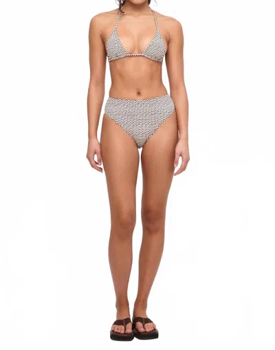 Zulu & Zephyr Reversible Tie Triangle Top In Natural Spot In Multi