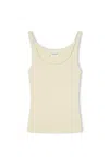 Zulu & Zephyr Women's Ribbed Tank Top In Crème In Neutral