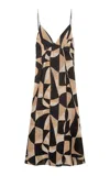 Zulu & Zephyr Cotton-linen Dress In Brown
