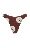 Zulu & Zephyr Curve Textured Bikini Brief In Brown