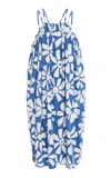 Zulu & Zephyr Floral Cotton Dress In Blue