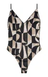 Zulu & Zephyr One-piece Swimsuit In Brown