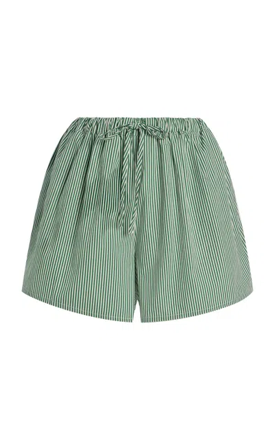 Zulu & Zephyr Striped Cotton Shorts In Stripe