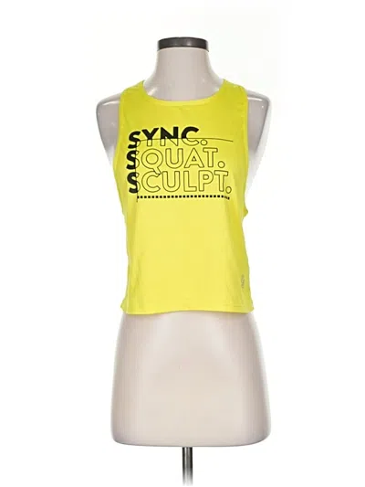 Pre-owned Zumba Wear Active Tank Top In Yellow