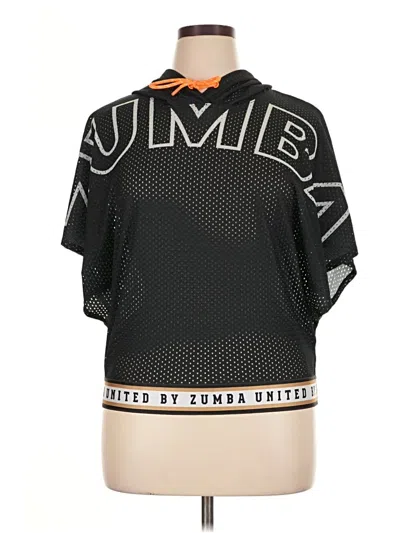 Pre-owned Zumba Wear Poncho In Black