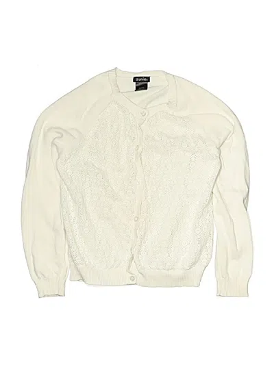 Pre-owned Zunie Kids' Cardigan Sweater In White