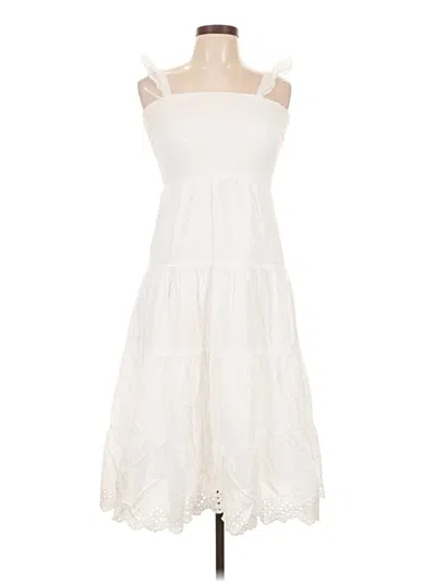 Pre-owned Zunie Casual Dress In White