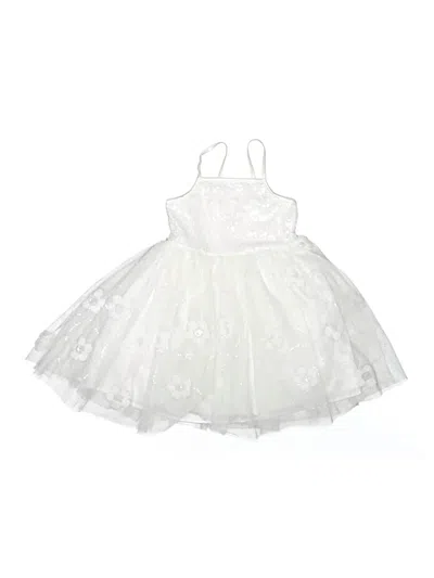 Pre-owned Zunie Kids' Dress In White