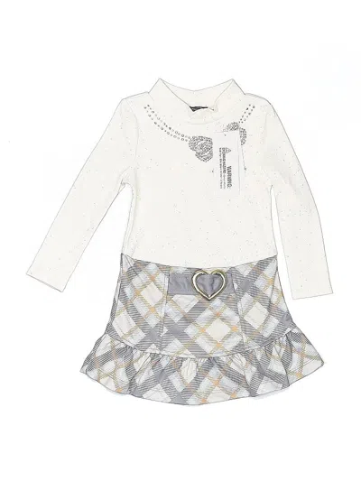 Pre-owned Zunie Kids' Dress In White