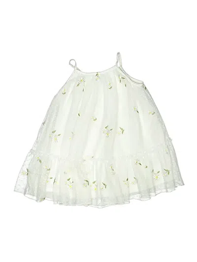 Pre-owned Zunie Kids' Dress In White