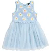 Zunie Floral Open Knit Tutu Dress