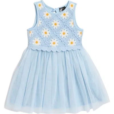 Zunie Kids'  Floral Open Knit Tutu Dress