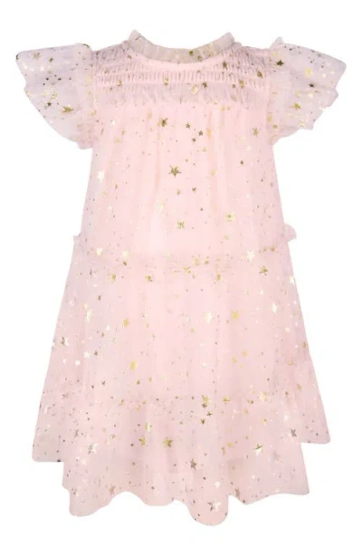Zunie Kids'  Foil Star Mesh Overlay Party Dress