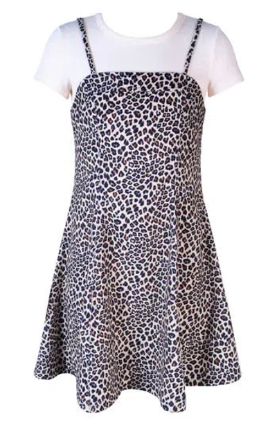 Zunie Kids' Animal Print T-shirt Dress