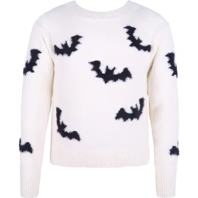 Zunie Kids' Bat Eyelash Yarn Sweater In White