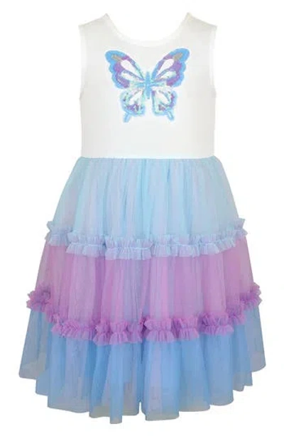 Zunie Kids' Butterfly Tutu Dress In Blue