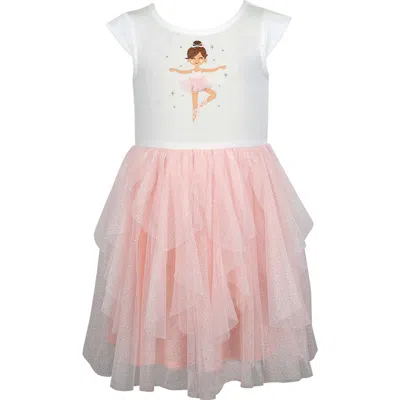 Zunie Kids' Cap Sleeve Tutu Dress In Pink