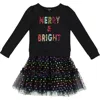 Zunie Kids' Drop Waist Sequin Tutu Dress In Black