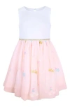 Zunie Kids' Embroidered Tutu Dress In Multi