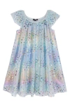 Zunie Kids' Float Foil Butterfly Dress In Aqua