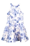 ZUNIE KIDS' FLORAL FIT & FLARE PARTY DRESS