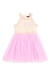 Zunie Kids' Love Open Knit Tutu In Pink