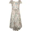 Zunie Kids' Metallic Flutter Sleeve Chiffon Party Dress In Gray