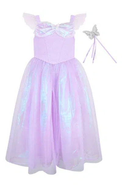 Zunie Kids' Princess Dress & Wand Set In Purple