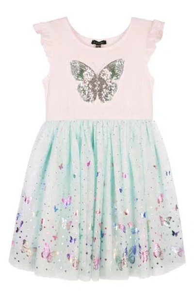 Zunie Kids' Sequin Butterfly Tutu Dress In Multi