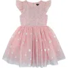Zunie Kids' Sequin Tiered Party Dress In Pink