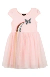 Zunie Kids' Sequin Tulle Dress In Blush/multi