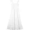 Zunie Kids' Smocked Tiered Maxi Dress In White
